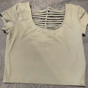 Charlotte Russe blue crop top with cut out back